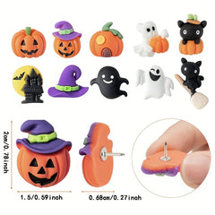 30pcs Halloween Resin Push Pins for Cork Board Photo Wall Bulletin