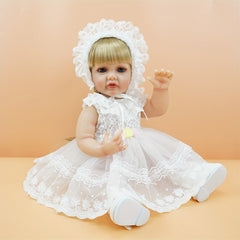 55 Doll Vinyl Princess Wedding Gown Blonde Hair Ideal Christmas Halloween