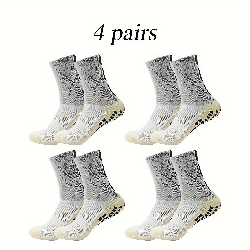 4 Pairs Camo Football Socks Non-Slip Soccer Socks