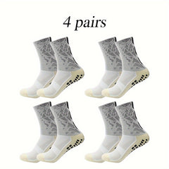 4 Pairs Camo Football Socks Non-Slip Soccer Socks