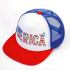 Hip Hop Butterfly Trucker Hat American Flag Pattern Baseball Cap Casual Dad Hat