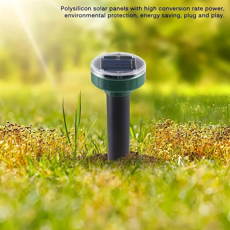 Solar Ultrasonic Circular Ground Penetrating Repellent for Lawn Garden & Yard
