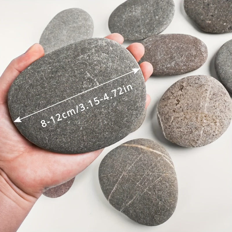 Large Smooth Drawing Stones for Arts & Crafts - 8 Stones