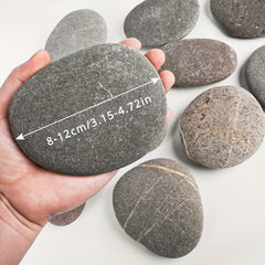 Large Smooth Drawing Stones for Arts & Crafts - 8 Stones