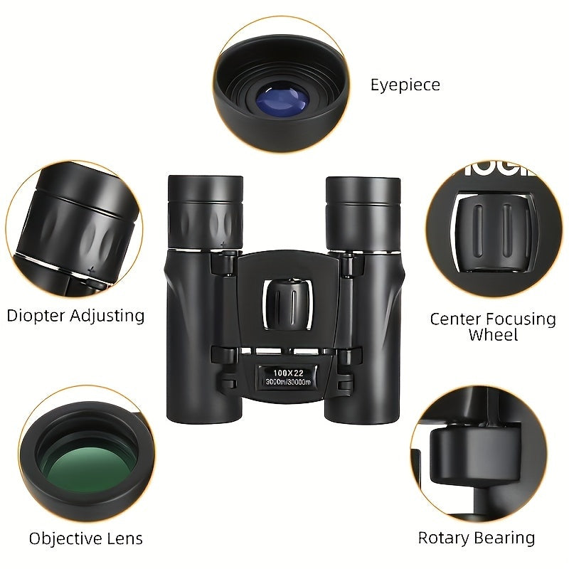 Portable Mini Binoculars BAK4 Prism Waterproof For Camping Tourism