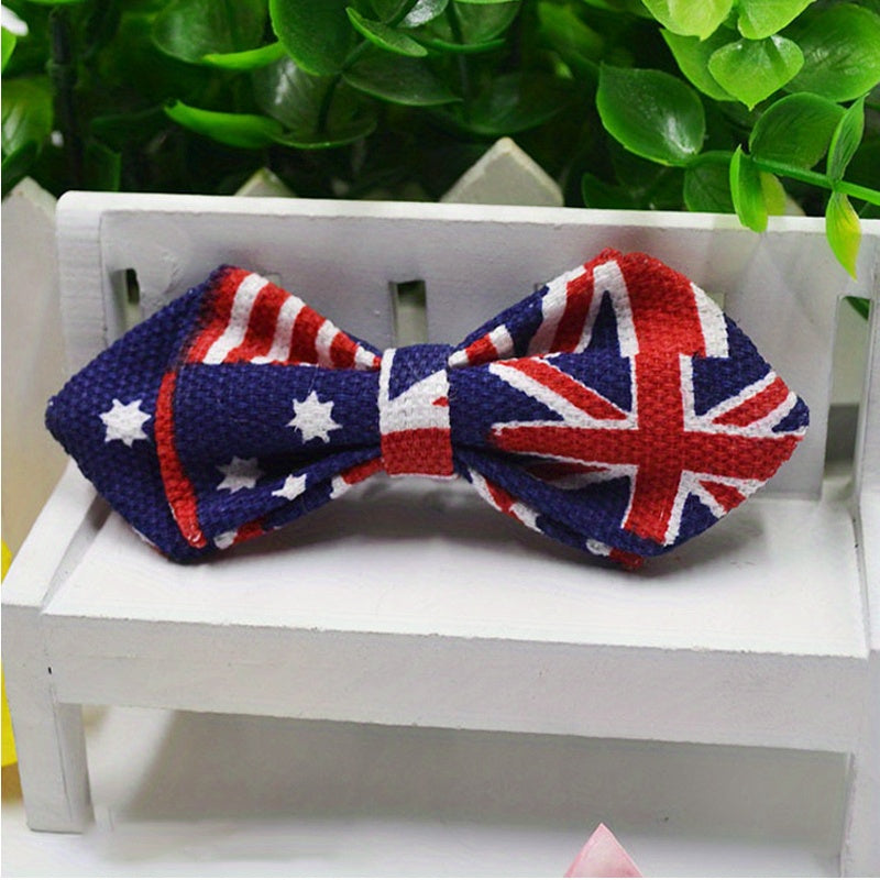 Adjustable Plaid Striped Polka Dots Bow Tie Accessory