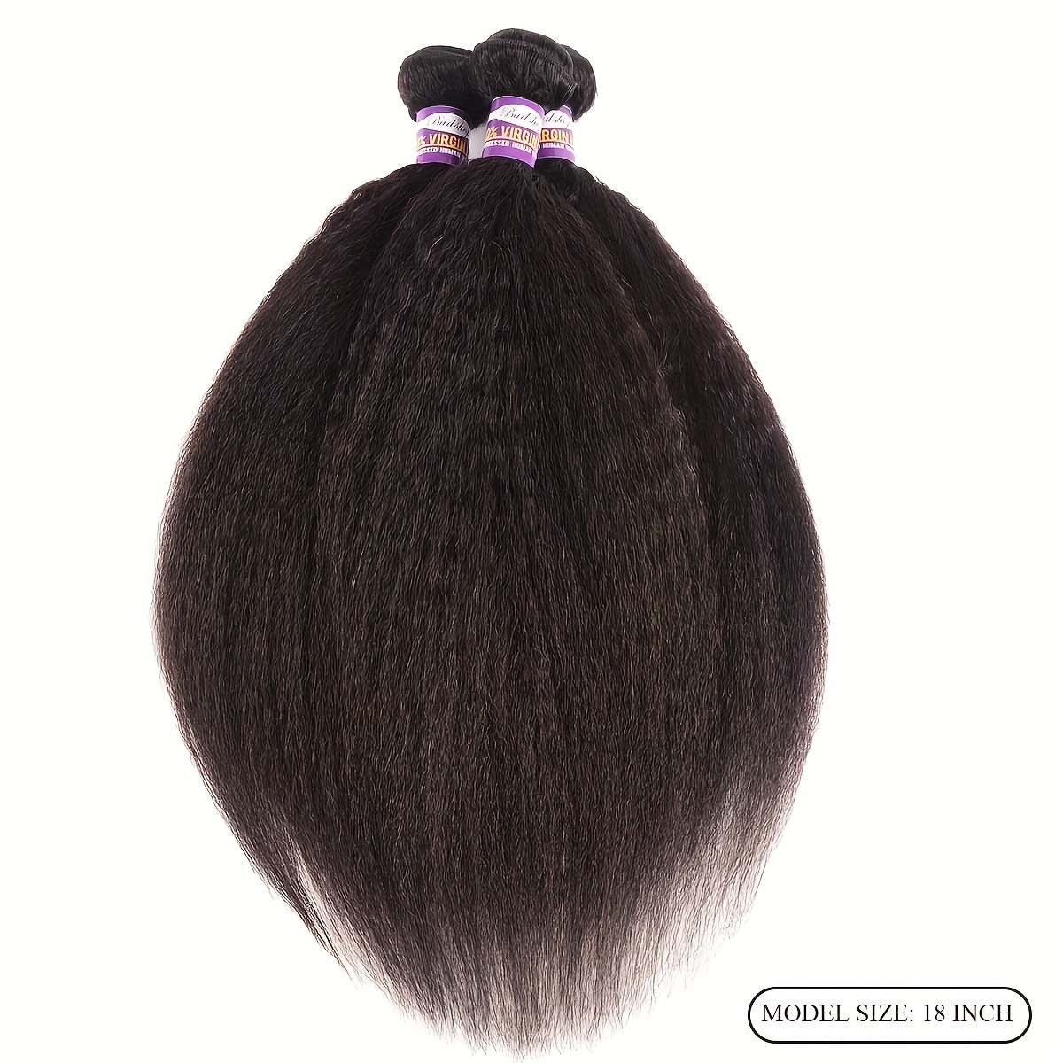 3pcs 10-30in Brazilian Human Hair Weave Wigs 10A Kinky Straight Bundles