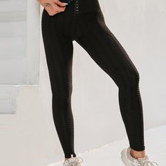 Women's High Waist Textured Yoga Leggings