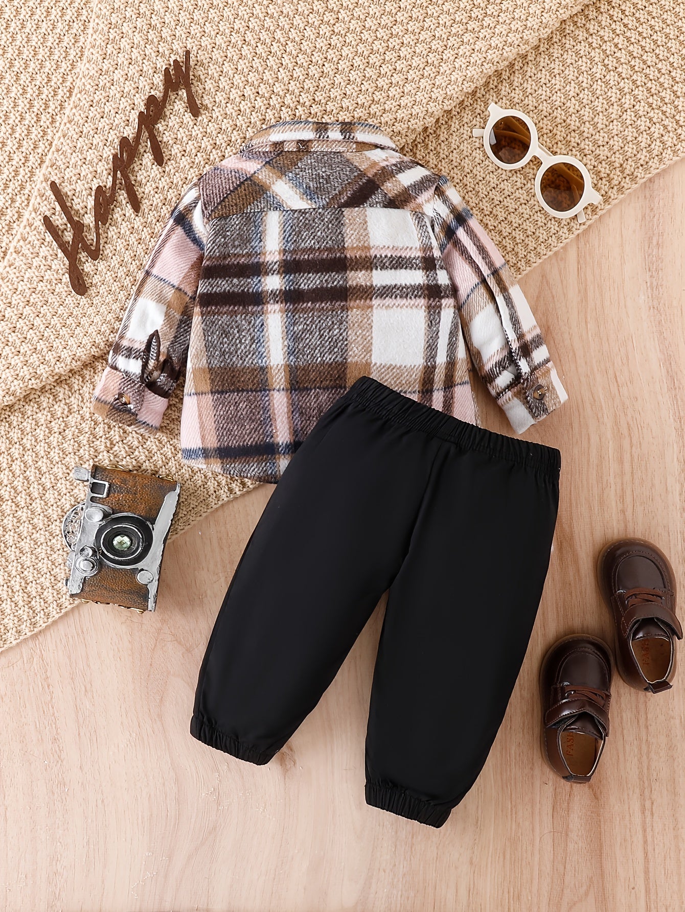 Kids Autumn Street Wear 2pcs Coat & Pants Set