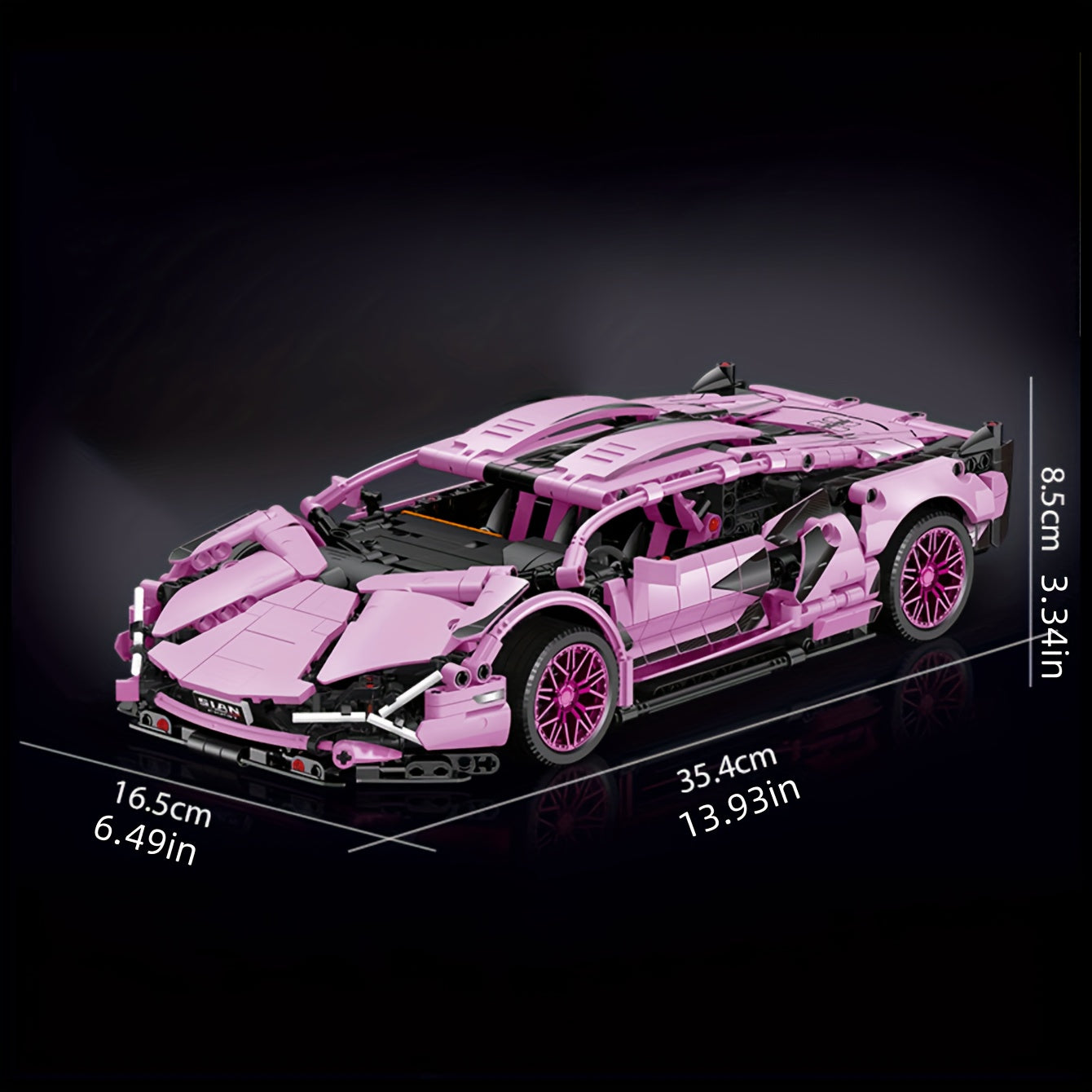 1280pcs Sports Car Building Blocks 1 14 Classic Racing High Difficult Assembly