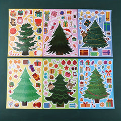6pcs Christmas Stickers Set - Create Your Own Christmas Party Games Stickers