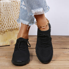 Women's Lightweight Mesh Sneakers Breathable Lace-Up Running Shoes Casual