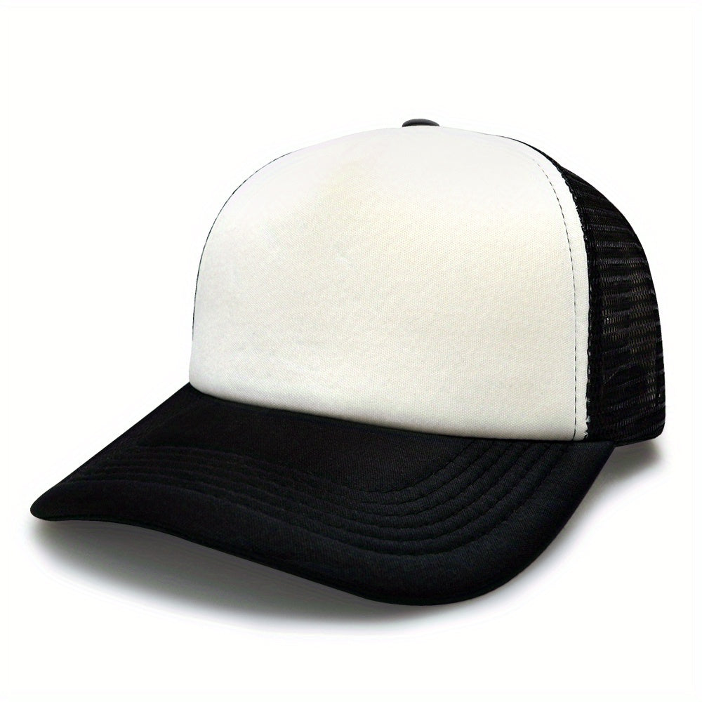 Mesh Truck Driver Hat Sun Hat with Adjustable Plastic Buckle
