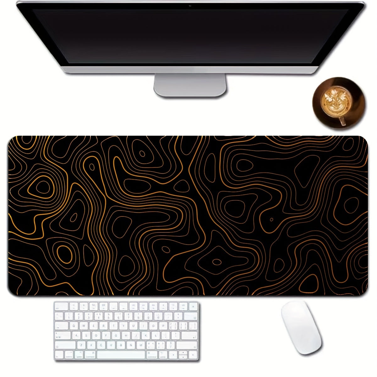Large Mouse Pad With Stitched Edges 59x29x0.1 Extended Mousepad