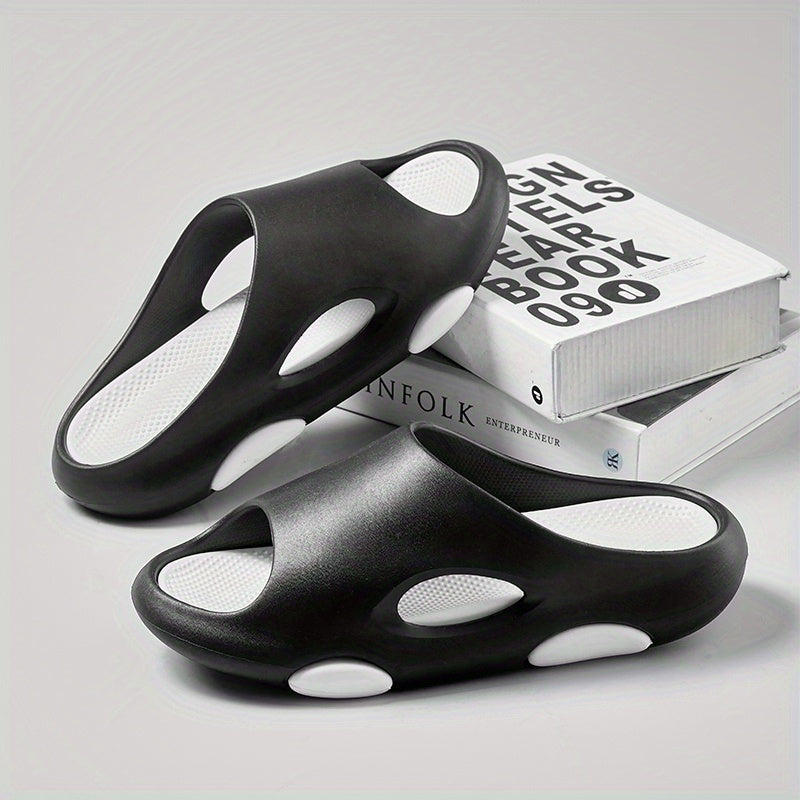 Men's Platform Slides Open Toe Slip On Soft Sole Slippers