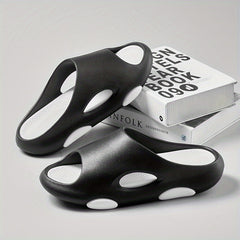 Men's Platform Slides Open Toe Slip On Soft Sole Slippers