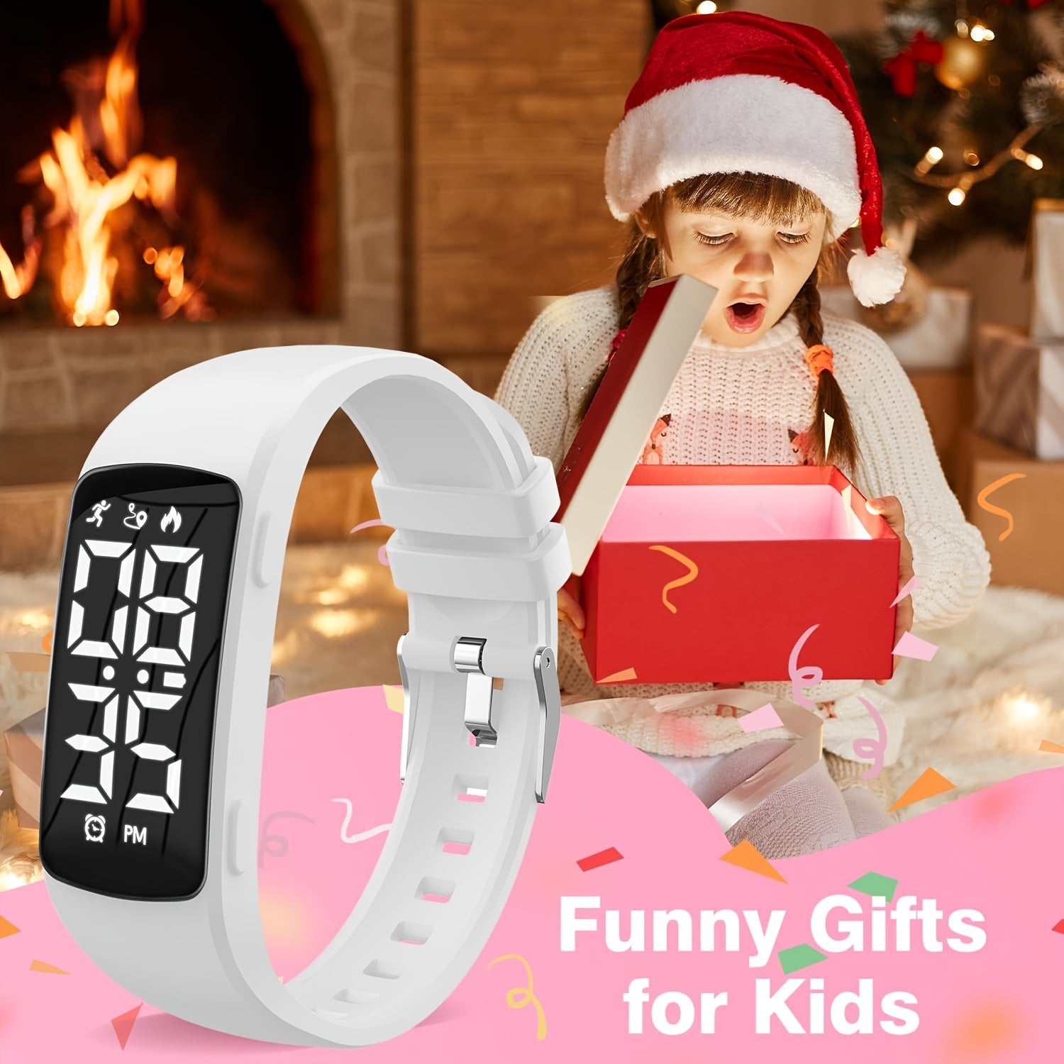 Smart Fitness Watch for Teenagers - Digital Alarm Stopwatch Pedometer