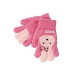 Kids Winter Gloves Cute Rabbit Design Warm Gloves for 3-6 Years
