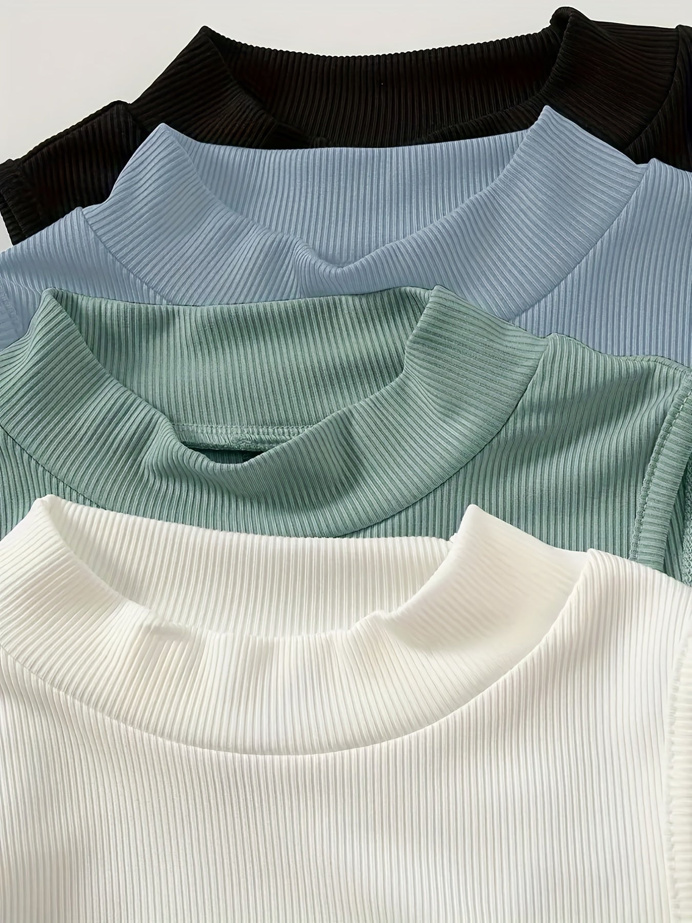 4 Pack Mock Neck Sleeveless Top for Summer Women