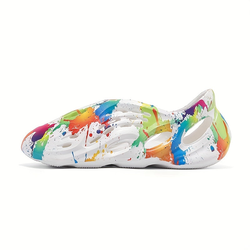 Women's Tie Dye Sandals Round Toe Casual Summer Shoes