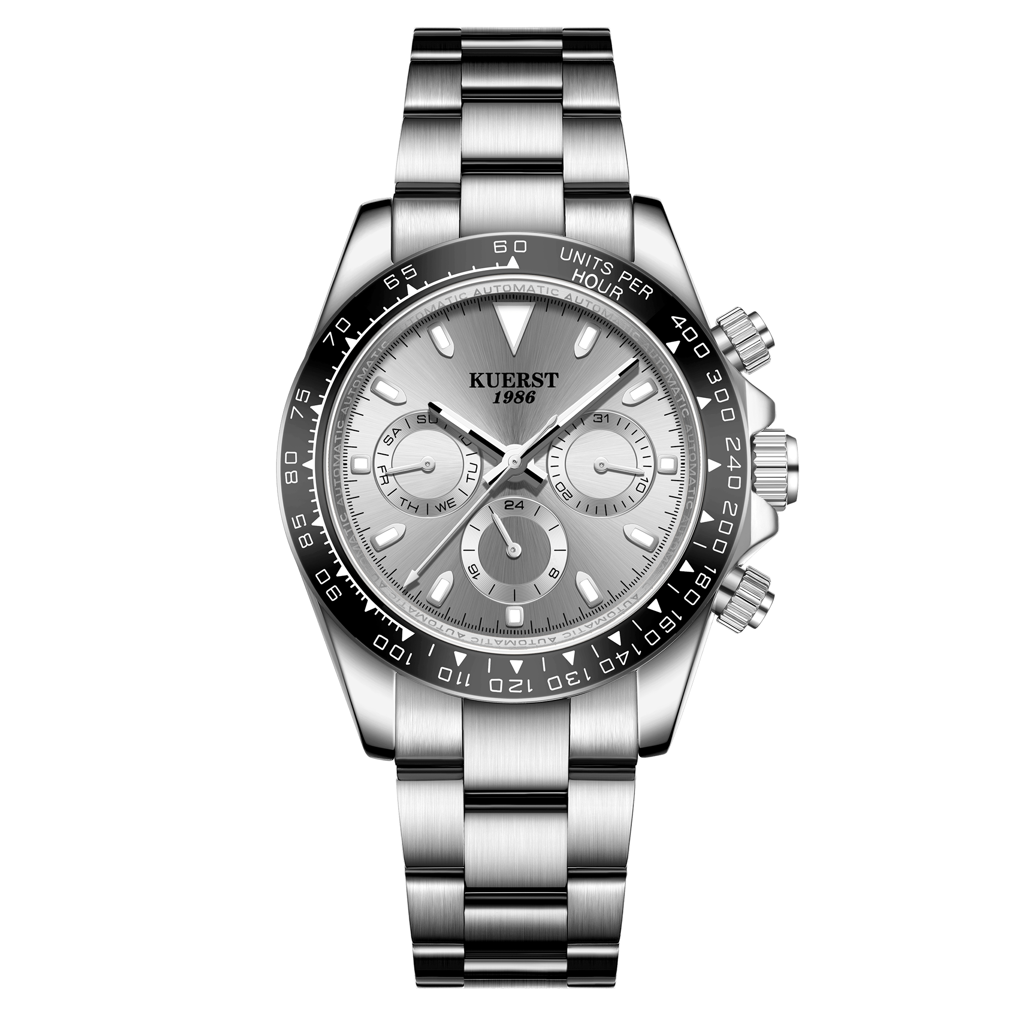 KUERST Ceramic Circle Waterproof Luminous Mechanical Watch