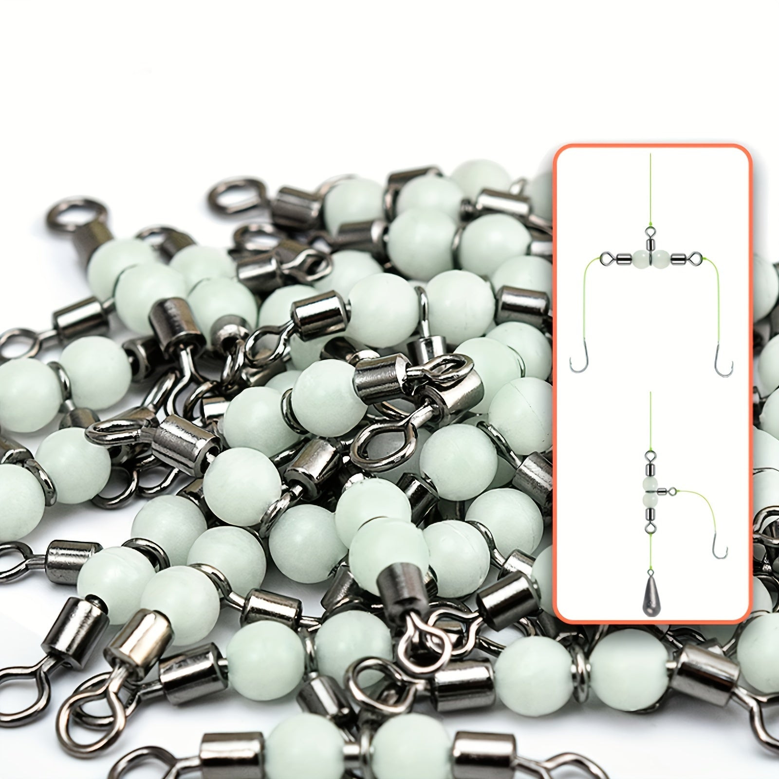 Heavy Duty Rolling Swivel 3 Way Rigs Fishing Tackle Connector