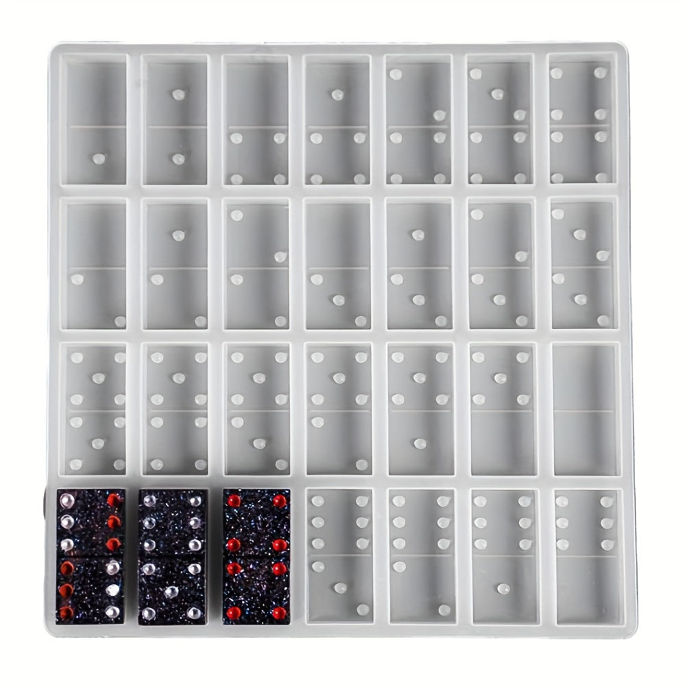 Silicone Dominoes Game Toy Making Mold Epoxy Resin Casting Mold Craft DIY Mould