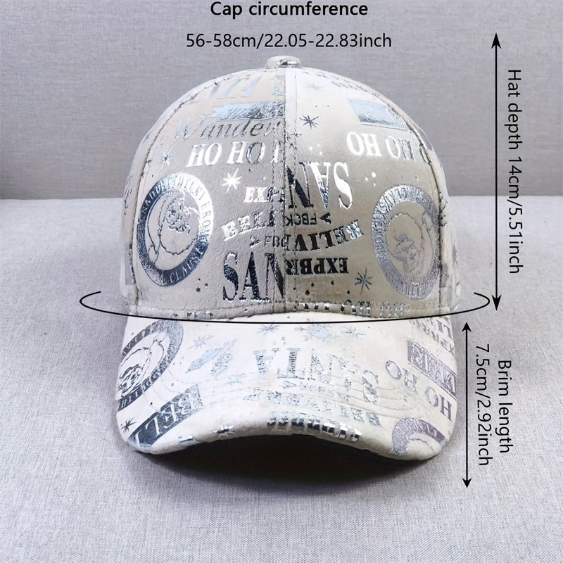 Hot Stamping Baseball Cap Suede Hip Hop Sunshade Dad Hats Christmas