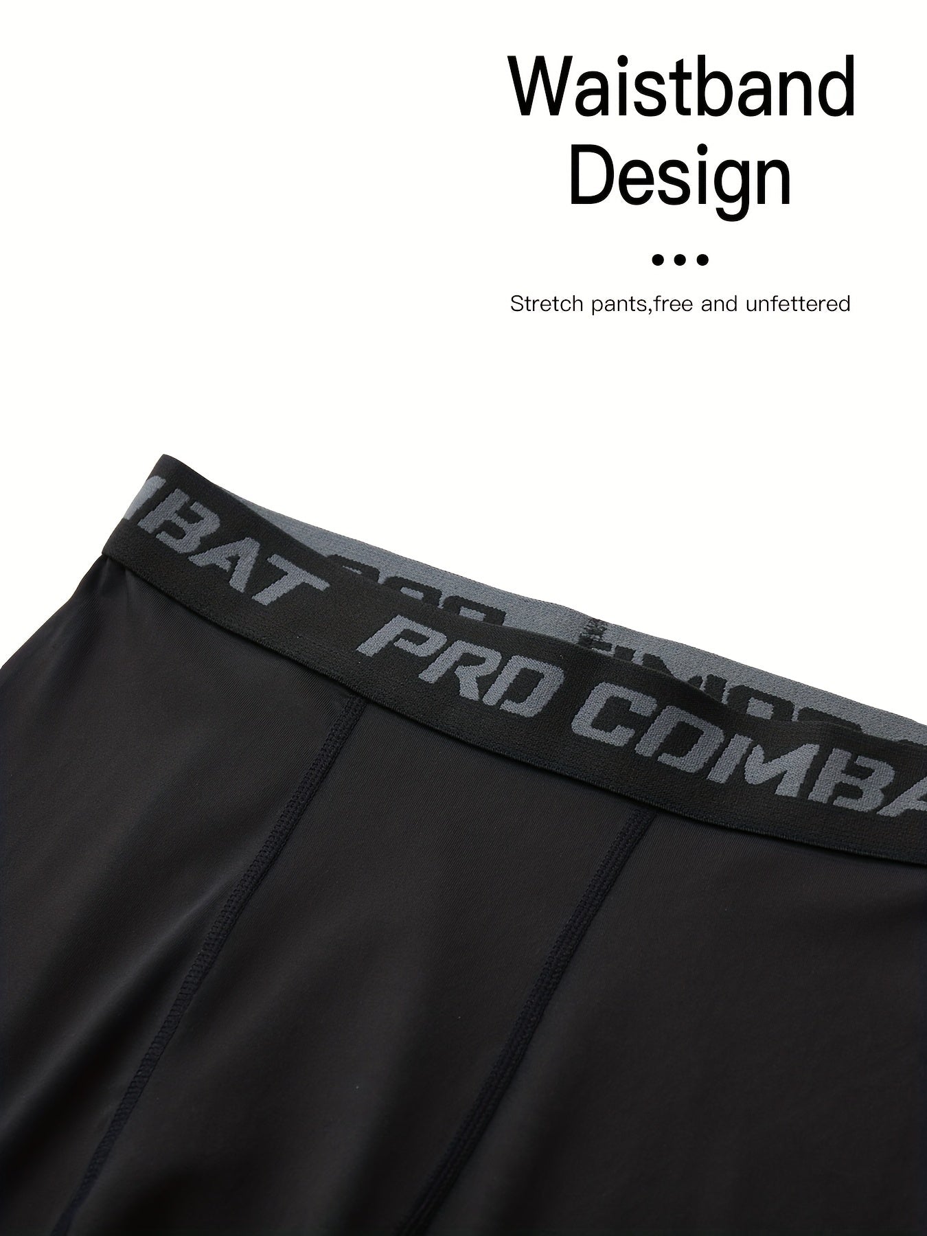 Men's Solid Leggings Active Quick Dry Compression Pants For Outdoor Running