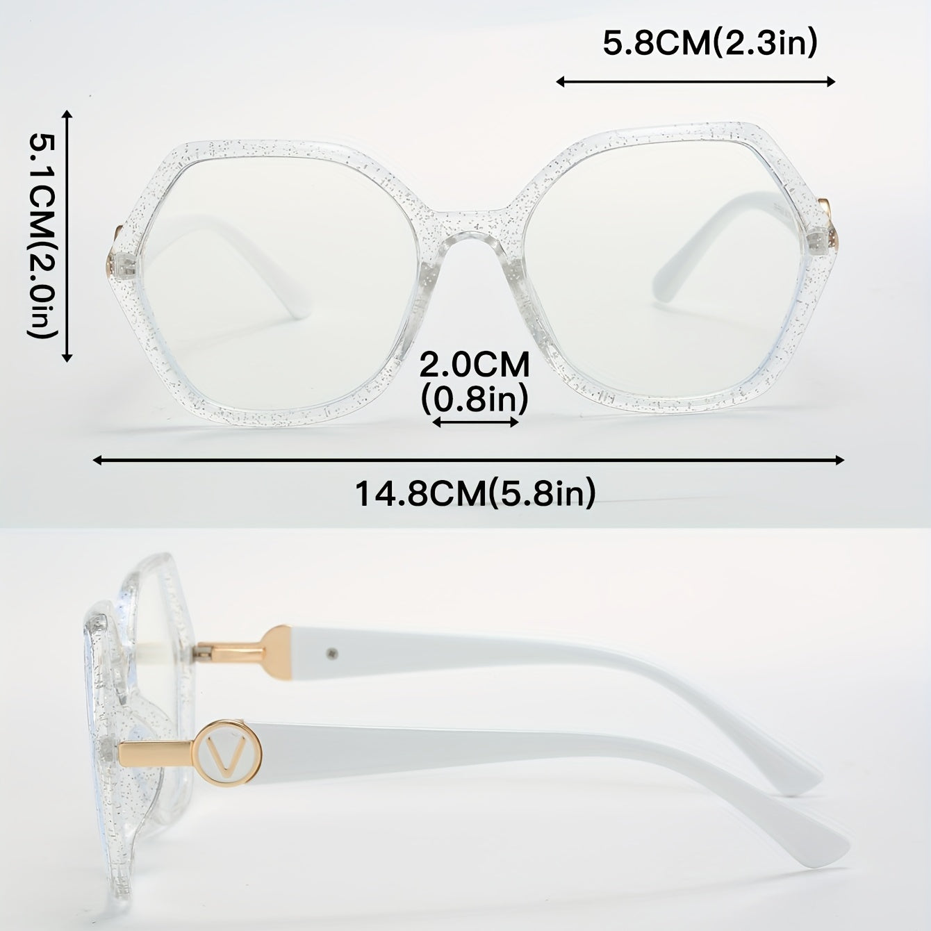 Geometric TR90 Clear Lens Glasses Anti Light for Men Women