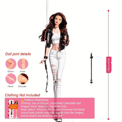 12in Golden Label Silicone Doll, 12 Joints Articulated Body, Head Included