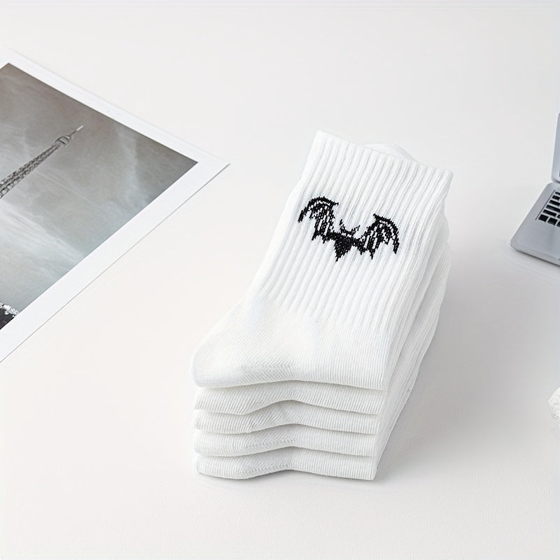 10 Pairs Bat Pattern Socks Women's Stockings