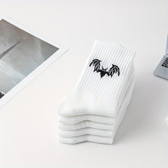 10 Pairs Bat Pattern Socks Women's Stockings