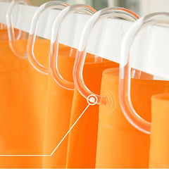 12pcs Clear C Shaped Shower Curtain Hooks for Bathroom Shower Rods