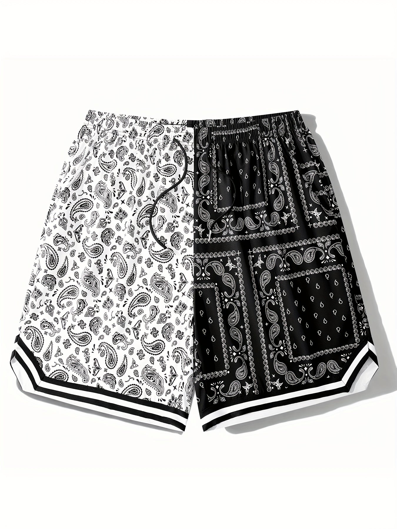 Men's Paisley Beach Shorts Breathable Swim Trunks for Summer