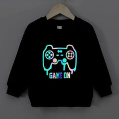 Boys Reflective Long Sleeve Sweatshirt, Spring/Autumn Casual Kids Clothes