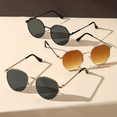 Retro Metal Sunglasses 90s UV400 Sun Shades Glasses