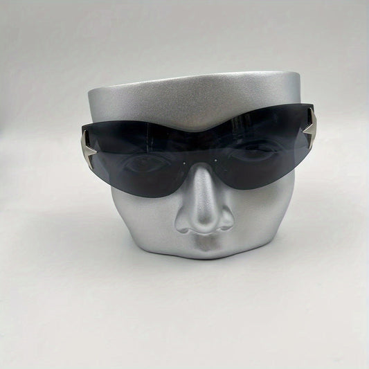 Y2K Rimless Sunglasses Star Gradient UV400