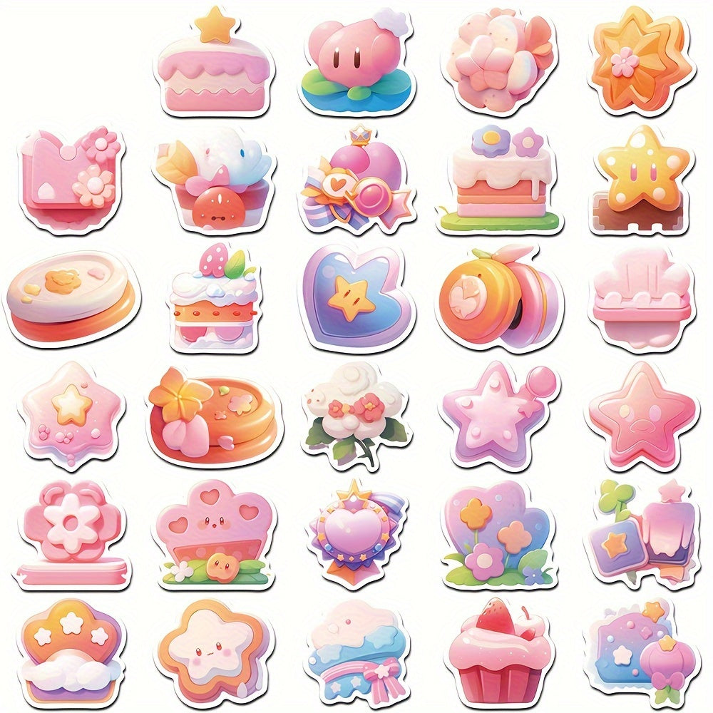 56pcs Cartoon Waterproof Stickers for Journals, Phone Cases, Water Bottles