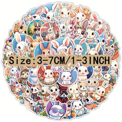 50pcs Rabbit Series Graffiti Stickers for Laptop Helmet Desktop Water Cup