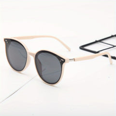 Round Polarized Sunglasses Rivet Decor UV400