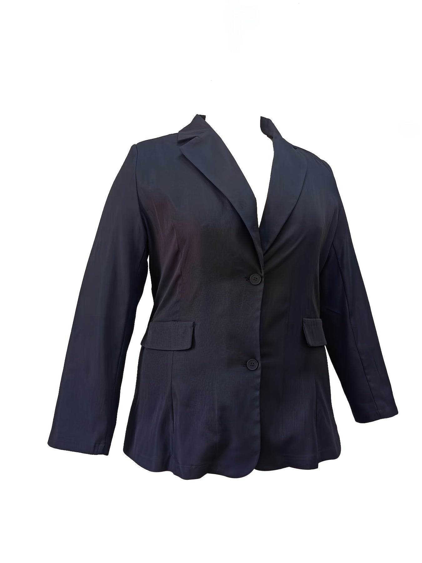 Women's Plus Size Business Casual Blazer Solid Long Sleeve Single Breast Button