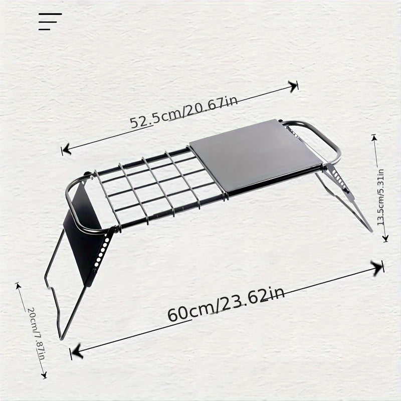 Folding Retractable Steel Plate Mesh Table Stove Rack for Outdoor Camping