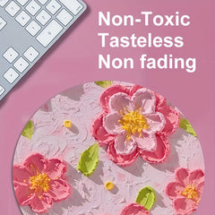 Cartoon Mouse Pad Round Flowers Christmas Tree