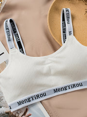 3pcs Teen Girls Knitted Sport Bra Breathable Underwear Vest