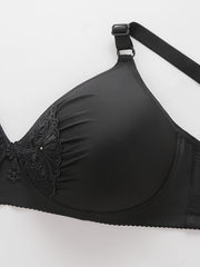 Plus Size Wireless Guipure Lace Padded Bra