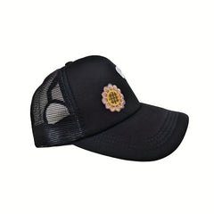 Butterfly Flower Patch Baseball Cap Adjustable Sun Hat
