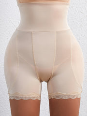 Lace Trim High Waist Shaping Panties Tummy Control Butt Lifting