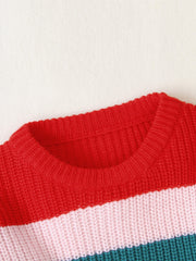 Rainbow Knitted Sweater for Winter Days