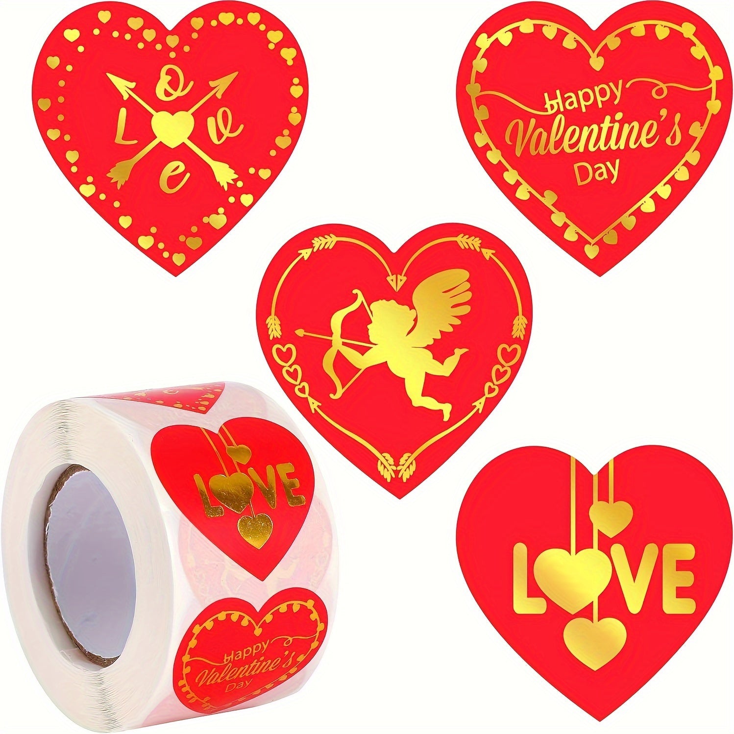 500 Happy Love Gift Decoration Stickers Crafts St Classroom Stickers